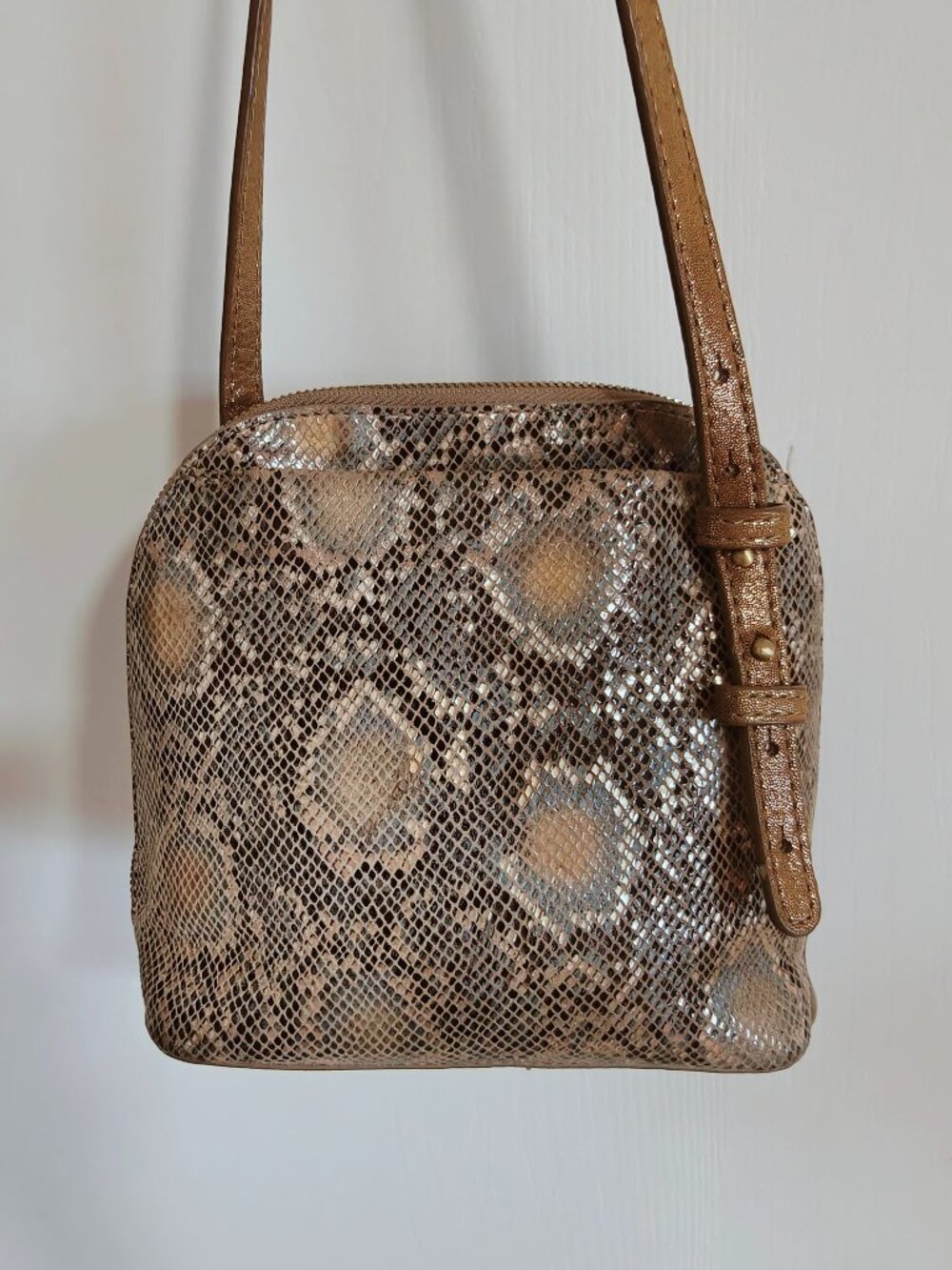 HOBO Nash Metallic Snakeskin Leather Tassel Crossbody Bag Boho Y2K - Picture 5 of 9